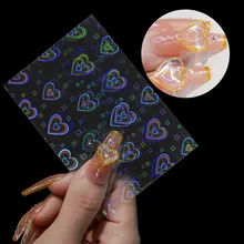 

3D Aurora Nail Decals And Stickers Shiny Laser Holo DIY Slider For Manicure Nail Stylish Art Dynamic Glitter Manicure Decor