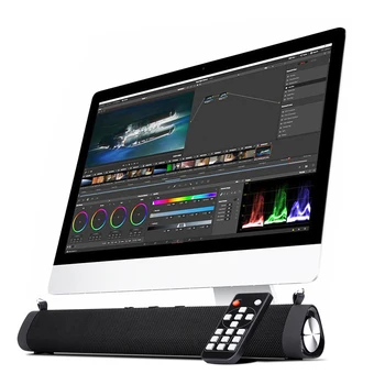 

Portable Desktop BT5.0 Speaker 2*8W Subwoofer Outdoor Speaker With Shoulder Strap Remote Control Support TF Card AUX IN Playback