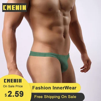 

6 Color Sexy Gay Men Underwear Thong Men Jockstrap Cueca Male Panties Cotton Breathable G String Thongs Mens Lingerie 2020 AD313