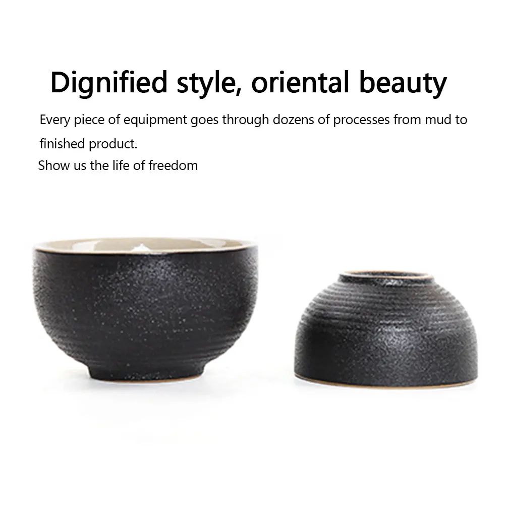 

HOT All in One Travel Ceramic Teapot Set with Two Cups and Portable Storage Bag LSF