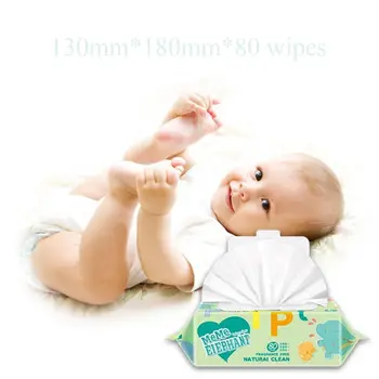 

Flushable Wet Wipes for Baby, Alcohol Free, Unscented,Flip-Top,80 Wipes per Pack