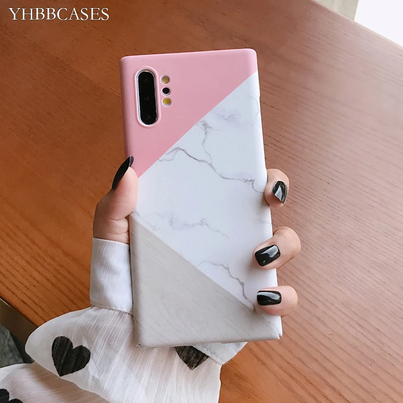 YHBBCASES модные чехлы S10 Plus с геометрическим рисунком мраморные для телефонов samsung