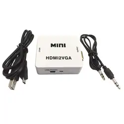 Мини-usb 1080P HDMI к VGA Аудио Видео HDTV конвертер Full HD 1080p HDMI к VGA адаптер для ПК ноутбука к HDTV проектор