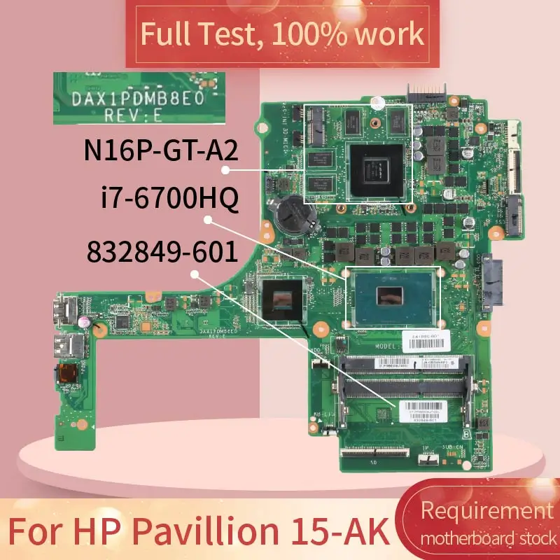 Материнская плата для ноутбука HP 15 AK 832849 601 DAX1PDMB8E0 100% рабочий|Материнские платы