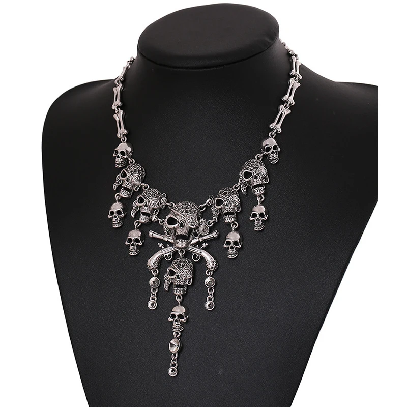 Collana Girocollo Con Ciondolo Teschio 3D XL In Acciaio - Foto 11