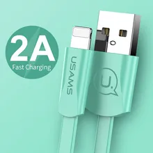 3 шт./партия кабель для мобильного телефона для iPhone 7 plus, USAMS USB кабель для передачи данных для iPhone X 8 7 6 5S se кабель для зарядного устройства для iPad 8-контактный кабель