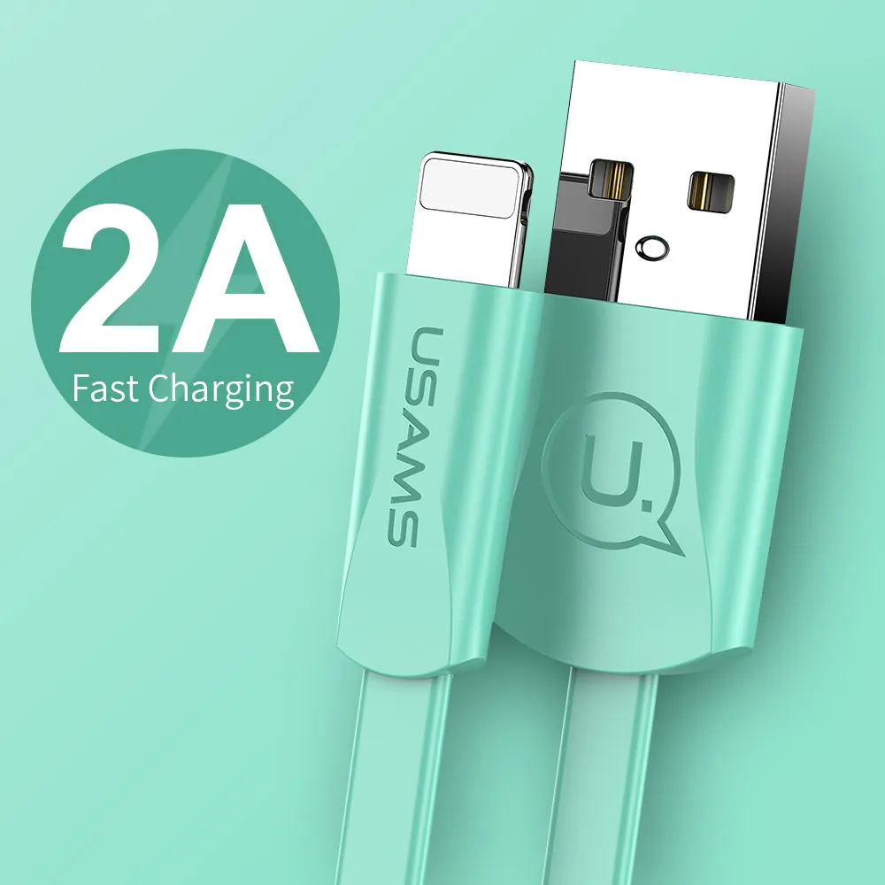 

3pcs/a lot Mobile phone Cable for iPhone 7 plus,USAMS Data USB cable for iPhone X 8 7 6 5s se charger cable for iPad 8 pin cable