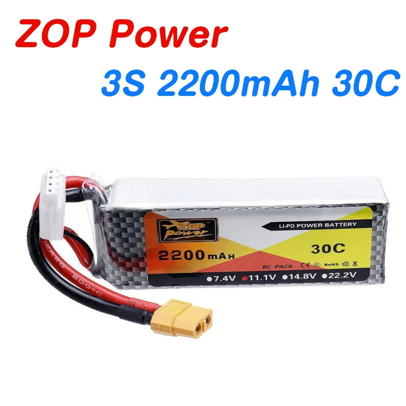 Zop Power 3S RC Lipo Battery 11 1 V 2200mAh 30C для фотолодки | Игрушки и хобби