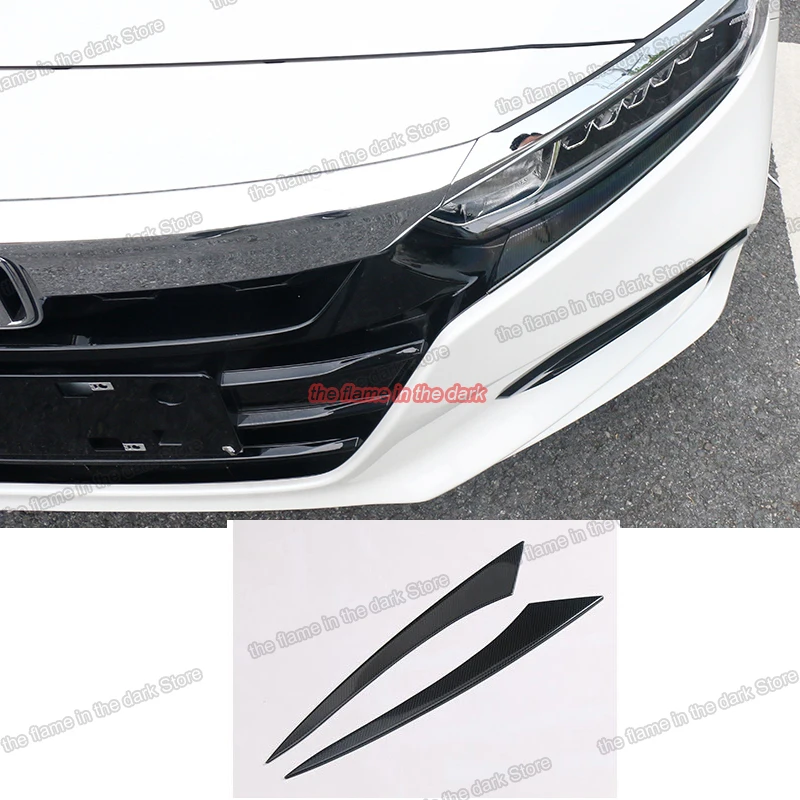 Украшения для автомобильных фар из углеродного волокна honda accord x 10 2018 2019 2020 2021 2022