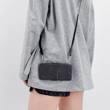 Crossbody pasek uchwyt na karty przewód odwróć portfel etui na Redmi Note 8 Pro Note5 Note6 Note7 Pro 7 8 8A dla Xiaomi 8 9 10 Note10 Pro