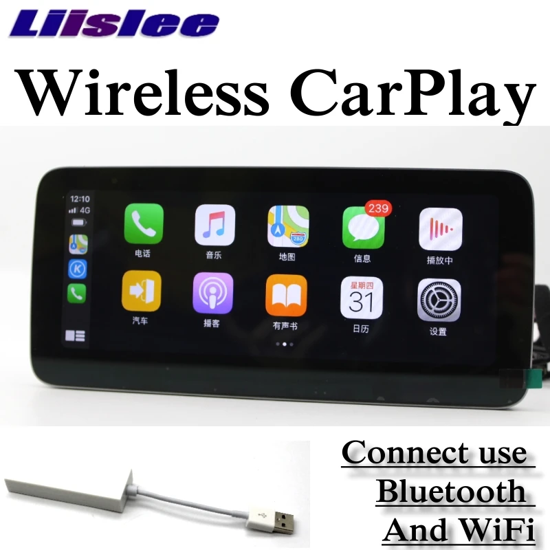 Liislee Wireless CarPlay Adapter Box Bluetooth auto connect Touch Screen Phone Car Radio By Head Unit For Safe Driving Control 00