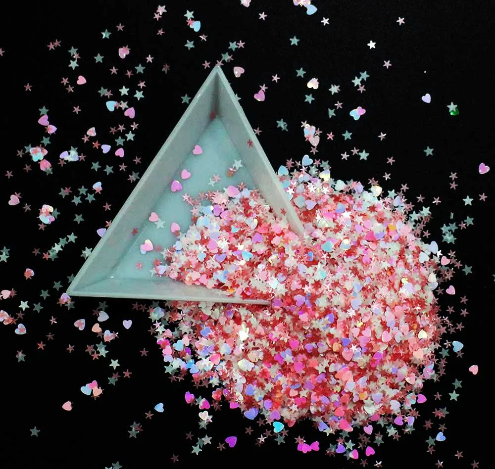 10 г блестящие цветные блестки для ногтей разные формы 3D дизайн ногтей блестки для маникюра украшения для ногтей - Цвет: 41
