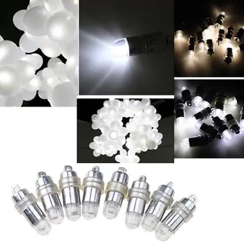 

12Pcs Paper Lanterns Balloons White LED Party Lights Floral Decoration Light Supplies S55