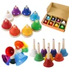 8-Note Hand Bell Children Music Toy Rainbow Percussion Instrument Set 8-Tone Bell Rotating Rattle Beginner Educational Toy Gift 1
