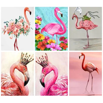 

Full Square/Round Drill Diamond Embroidery flamingo 5D DIY Diamond Painting Animals Cross Stitch Kit Home Decor Gift
