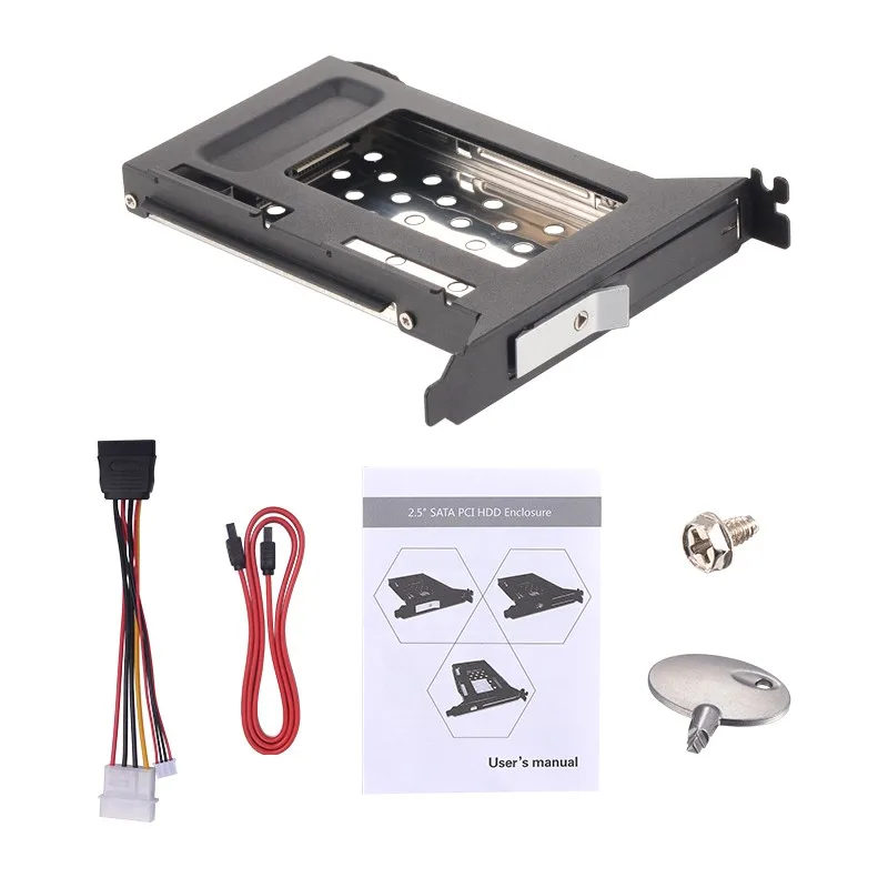 Uniatop ST8213PCI 2 5 дюйма SATA HDD/SSD мобильный замок для корпуса дизайн крепления PCI|2.5 inch sata