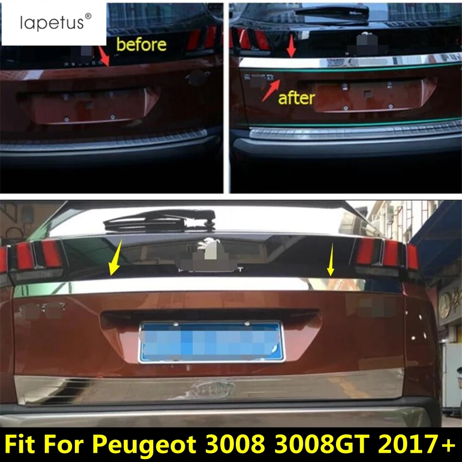 Lapetus аксессуары подходят для Peugeot 3008 3008GT 2017 - 2021 задний багажник Задняя дверь хвост