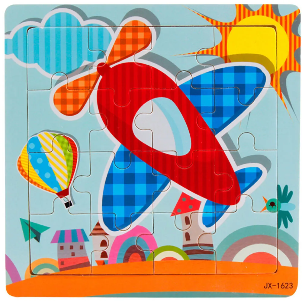 Wooden Puzzle Kids Toy cartoon animal Learning Education Interesting Wooden Toys Children