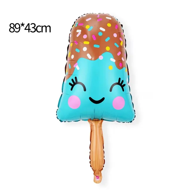 32Inch Donut Digital Foil Balloon Fruit Ice Cream Helium Balloon Birthday Party Decoration Kids Toy Sweet Digital Balloon Showe as picture