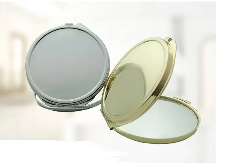 Folding Pocket Mirror Round Compact Double-sided silver gold Makeup Mirrors SN209 | Красота и здоровье