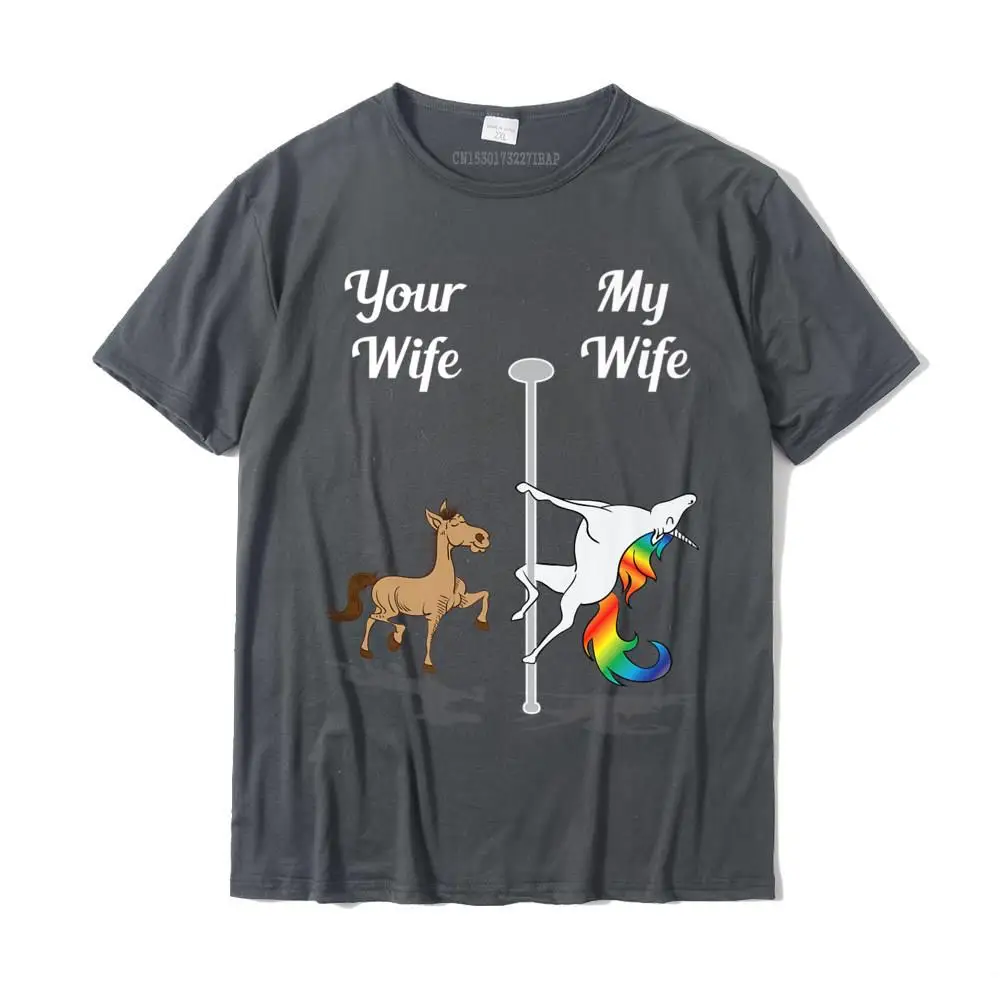 Simple Style T Shirt Short Sleeve Casual 2021 Man ostern Day Tops Tees Casual Tops Shirt Round Neck 100% Cotton Your Wife My Wife T-Shirt You Me Pole Dancing Unicorn Shirt Premium T-Shirt__MZ22963 carbon