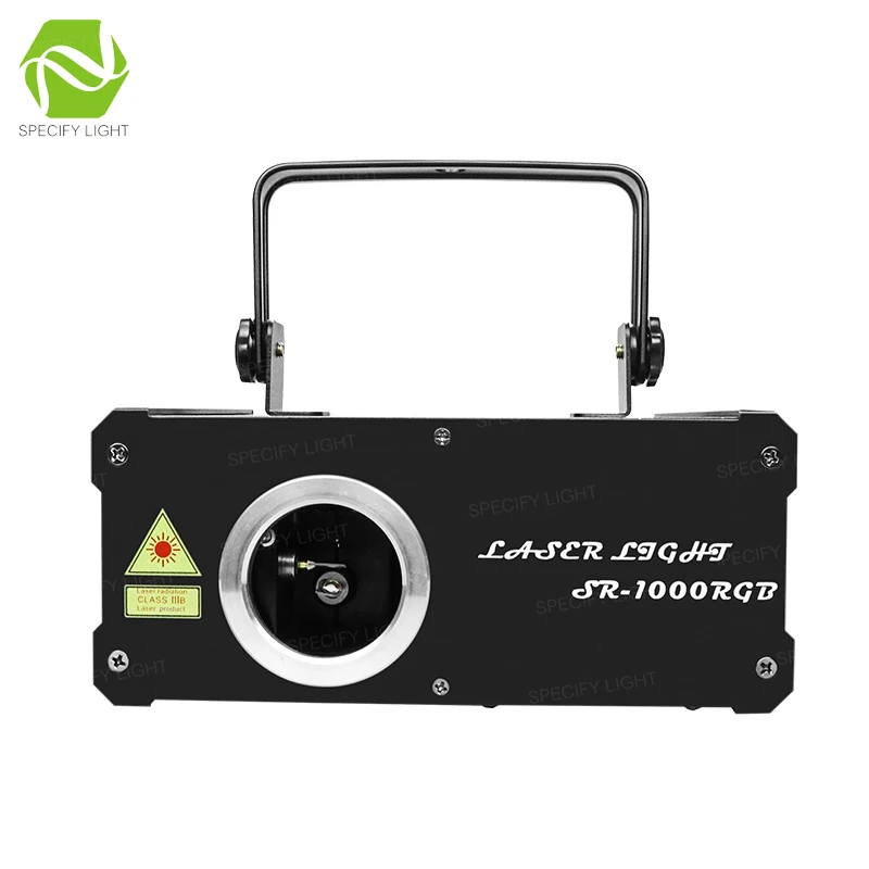 DMX-512 2D+3D Multi Color 1W RGB Laser Light DJ Stage Aluminum Auto Sound Laser Projector Bar Disco KTV Party Light Decoration (4)