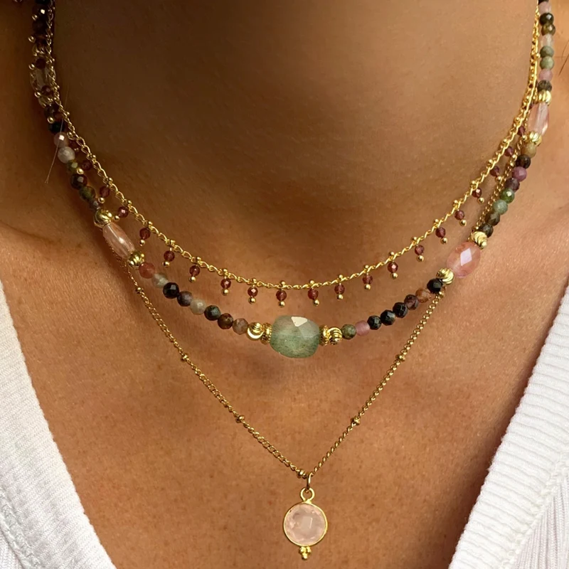 Collar Piedra Volcanica Y Ojo De Tigre Hombre Moda 2020