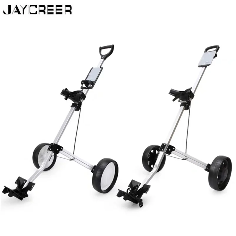 JayCreer-Portable Folding Golf Pull Cart, 2 Wheels