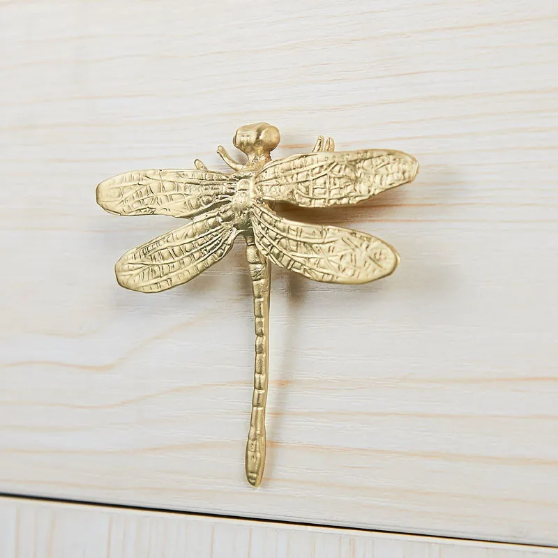 

Dragonfly Handles Brass Furniture Decoration Nordic Creative Drawer Cabinet American Door and Wardrobe Handles