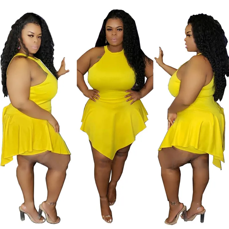 Mono Sexy de verano para mujer, pantalones cortos con cremallera en la espalda, Color liso, sin mangas, cuello Halter, talla grande