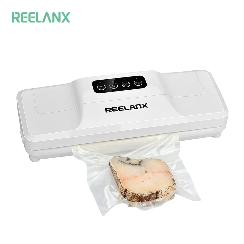 REELANX-실러 V1 140W 식료품 자동 진공 포장기, 최고의 음식 진공 포장 팩 씰링기, 15 피스