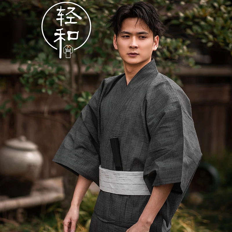 Traditional Japan Kimono Yukata Mens 95% Cotton Dressing Gown Male Lounge  Robes with Belt Plus Size Summer Pajamas set A52801 - Price history &  Review, AliExpress Seller - All-clothes Store