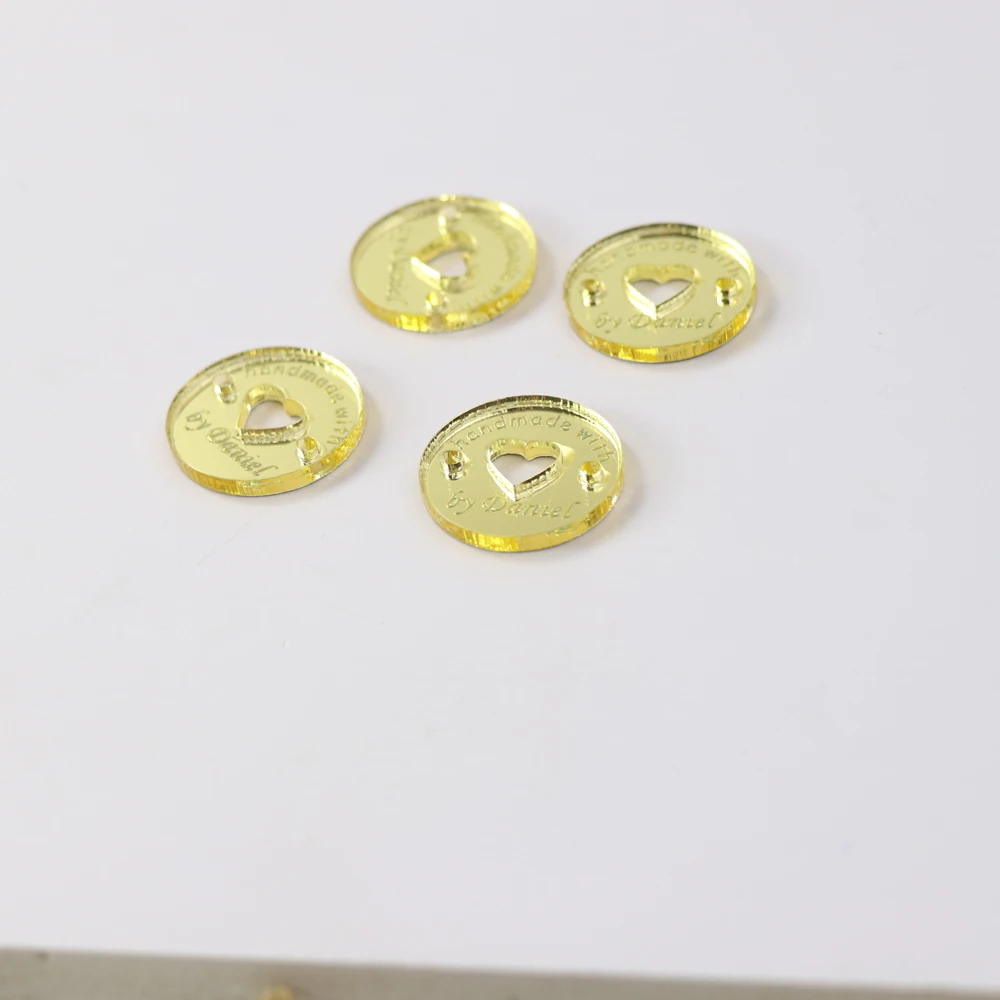 Personalized acrylic tag,clothing tag,sewing on  Round labels tags,crochet hatsglovesbag,Custom labels for handmade products (4)