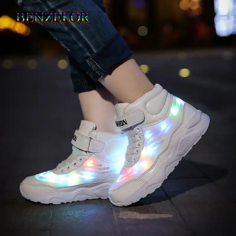 zapatillas de deporte de alta calidad con carga usb zapatos led para ninos con luz para ninas zapatos para ninos luces luminosas brillantes para