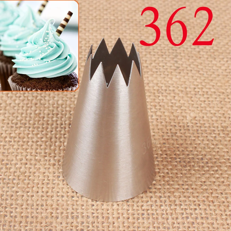 

#362 Large Size Open Star Piping Tips Cake Decorating Tools Stainless Steel Icing Nozzle Cream Nozzles Pastry Tips