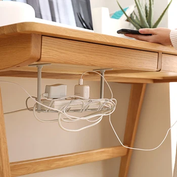 

Hanging Rack Line Finishing Desk Under-table Storage Rack Table Bottom Power Socket Holder For Kitchen Home Office Suction Wall