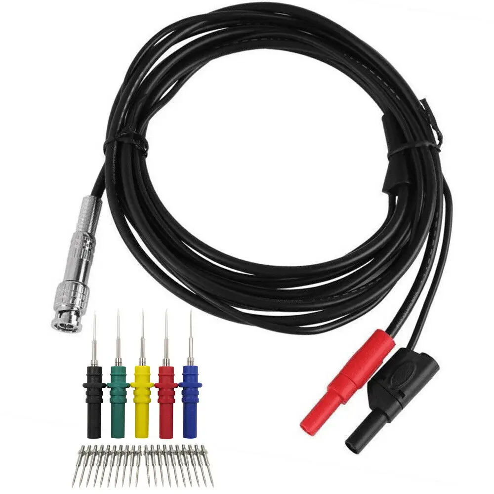 

Hantek HT30A BNC to Dual Banana Head Test Line Leads Adapter + 5Pcs Back Probe