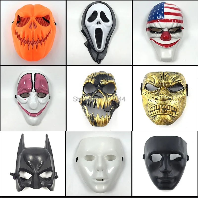

Cheap Halloween Scary Mask Halloween Party Masks Movie Purge Masks Costume Party Cosplay Prop Halloween Decorative Mask