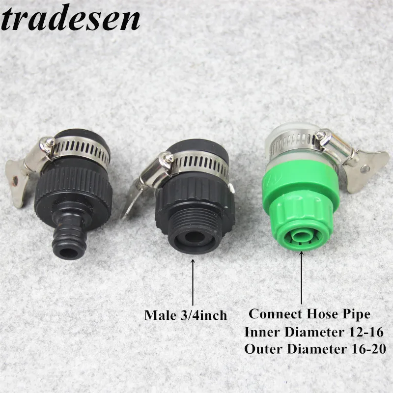 Tolsen 4pc Hose Connector Set -2 Universal Hose Connectors, /2 Inch Tap ...