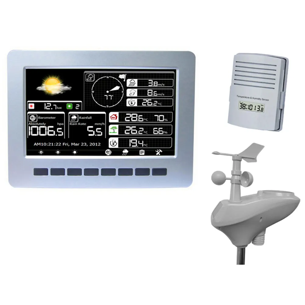 

Wireless weather station WiFi connection Solar charging Wireless transmission Data upload Data storage 3.8GB