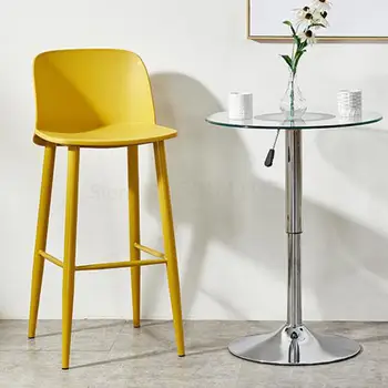 

Modern Simple Bar Chair, Front Desk Chair, Bar Stool, Northern Europe Creative Bar Stool, Household Fashion Bar Chair, Loft