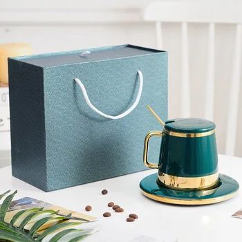 

Fine Gold Ceramic Coffee Mug cup And Saucer European Style Creative Ceramic Afternoon Tea Teacup For Water Birthday Gift Box