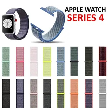 

For Apple Watch Series 3/2/1 38MM 42MM Nylon Soft Breathable Replacement Strap Sport Loop for iwatch series 4 5 40MM 44MM