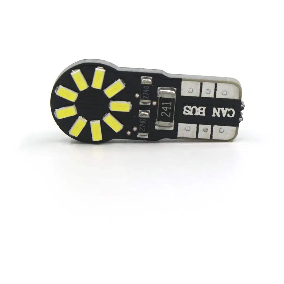 10XCar светодиодный светильник для мотоцикла широкий T10 W5W 3014 18SMD 6000K указателя