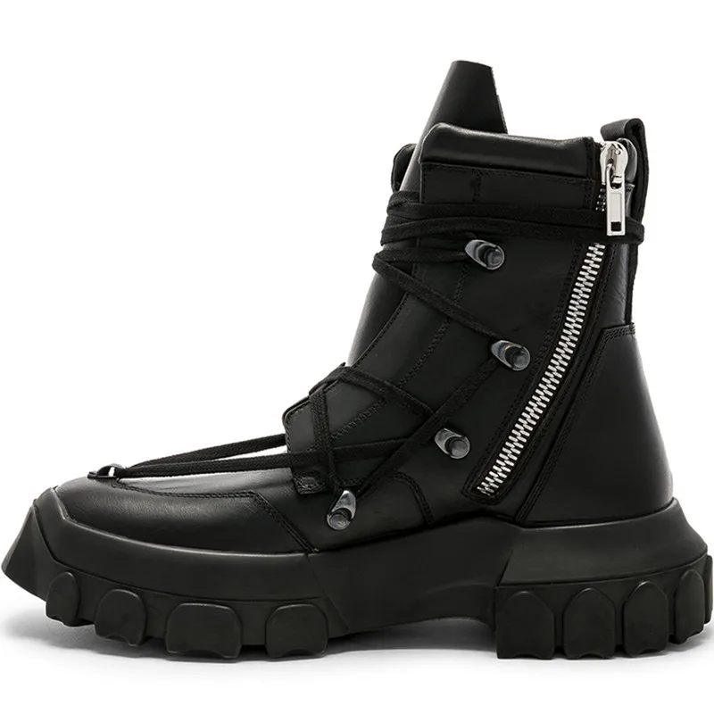 Botas hombre; коллекция года; Мужские ботинки в байкерском стиле; Модные Ботинки martin на платформе; мужская повседневная обувь с высоким берцем; 9#20/15D50