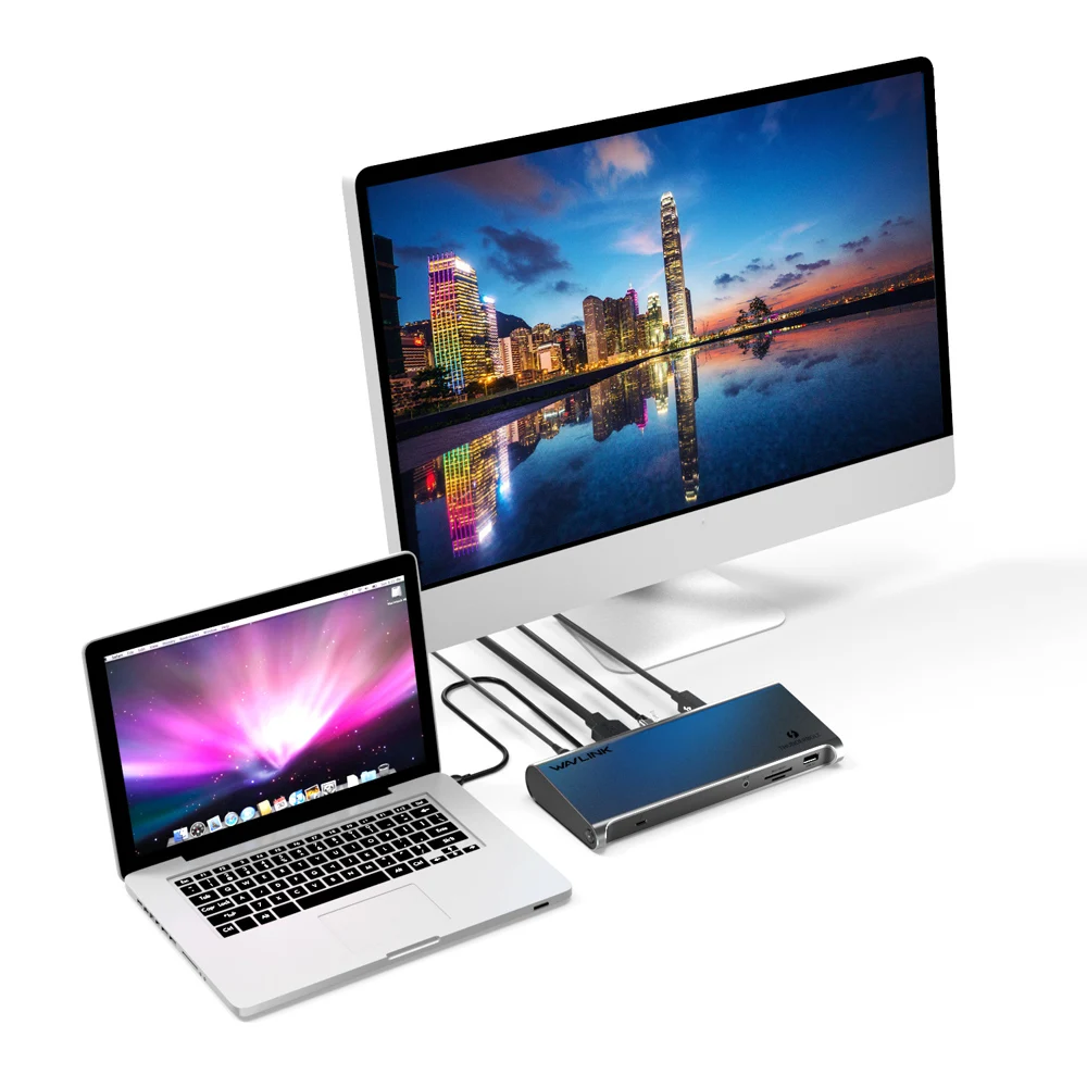 Док станция Thunderbolt 3 4K с дисплеем USB C порт передачи питания гигабитный Ethernet для