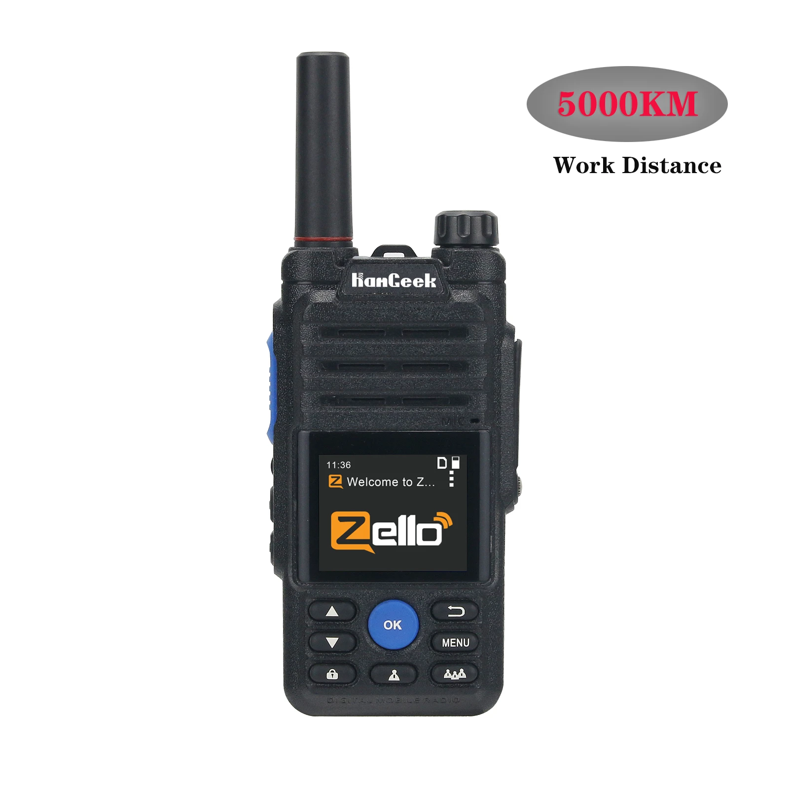 HamGeek HG-369 POC Radio Walkie Talkie Wifi Bluetooth 2G/3G/4G Network Radio For Zello Real-pttc Communication Distance 5000KM long range walkie talkies 1000 miles