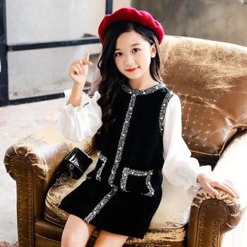 

Children's Clothing Autumn Girls Set Long-Sleeved Girl Dress Christmas Dress
