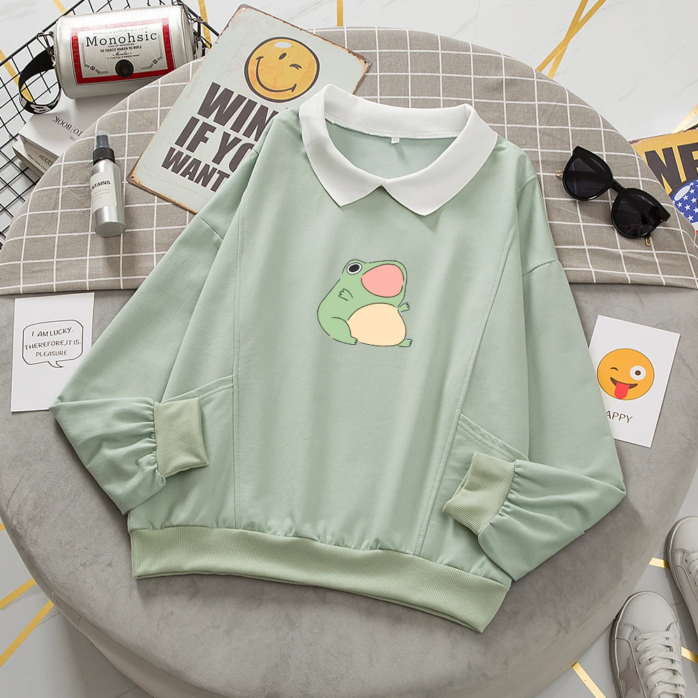 Pocket Kawaii Pullover Feminino Hoodie 