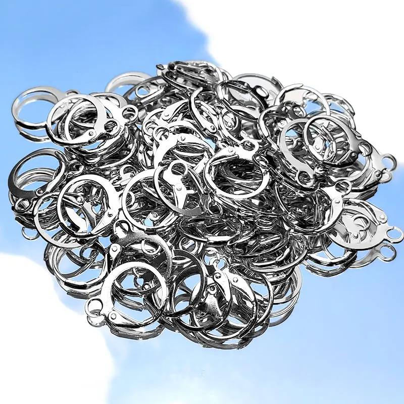 JJFOUCS 50 шт./компл. золотые серебряные хрустальные французские крючки для сережек